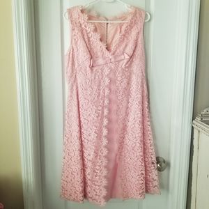 Sweet pink vintage lace dress